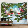 Christmas Balls And Snow Wall Hanging Tapestry Christmas Wall Hanging Tree Wall Hanging Gorgeous Christmas Tree Fireplace Gifts