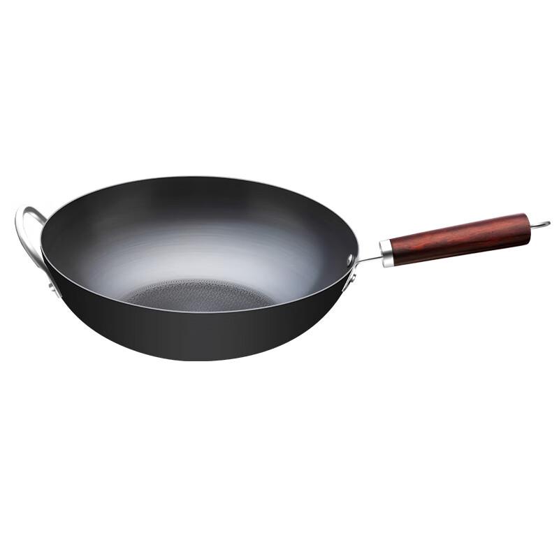 Sanjiaolong 32cm Household Uncoated Aluminum Wok