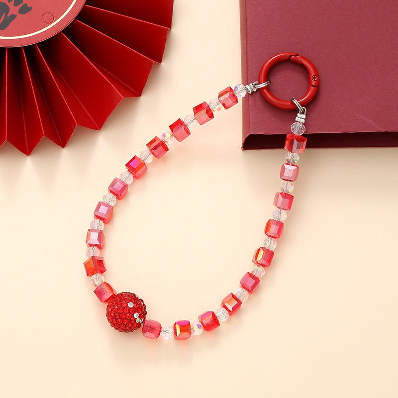 Κρεμαστό Κινητού με Κρύσταλλα και Χάντρες: Κορδόνι για Τσάντα Πολυτελείας & Μπρελόκ Αντι-Πτώσης.