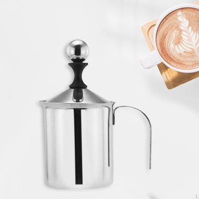 400ml Milk Frother Coffee Frothing Pitcher Stainless Steel Handheld for Cappuccino Latte