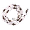 Natural Crystal Labradorite Garnet Gemstone Smooth Beads Necklace 17" UB-4706 UB-4706