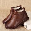 Fashion Comemore 2025 New Women's Leather Ankle Furry Boots Thick Bottom Plush Shoes Women Winter Warm Fur Boot Female Fashion Footwear