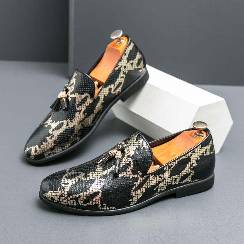 

Уличная Мода Деловые Лоферы Новые Мужские Туфли-Лоферы с Кисточками Дизайнерская Мужская Свадебная Обувь для Выпускного Вечера Zapatos Hombre 38