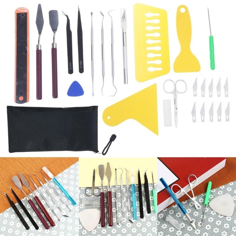 25PCS Model Tools Weeding Plotter Accessories Tweezers Spatula Hook Weeders