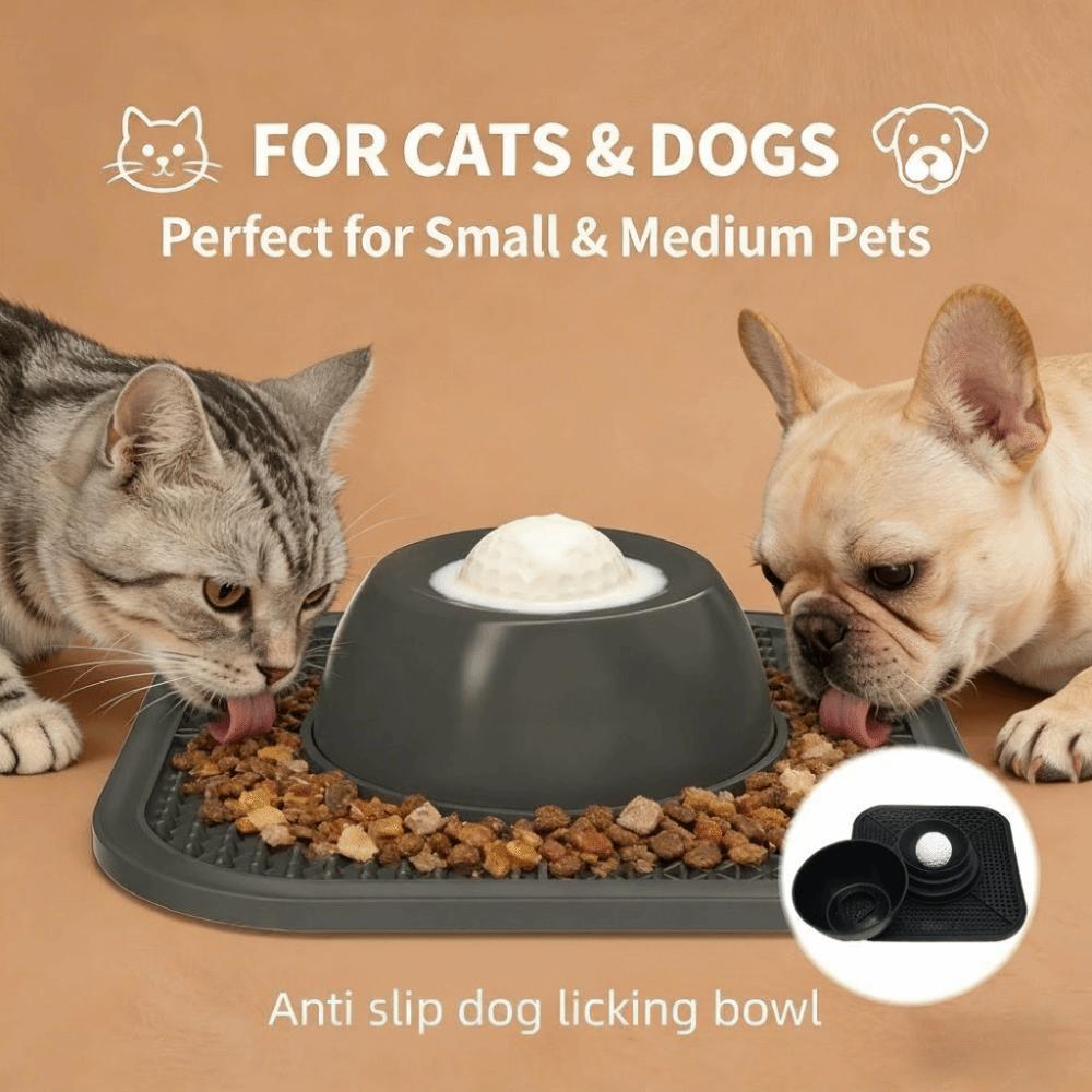 Silicone Pet Lick Bowl Non-Slip Liquid Food Bowl Creative Dog Slow-speed Bowl  For Dogs Cats