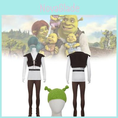 Shrek Cosplay Attire In Polyester Fabric For Halloween Costume Party Use
