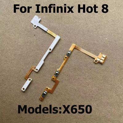 For Infinix Hot 8 Power Flex Cable Power On Off Volume Button Key Flex Cable Replacement X650