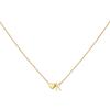14K Gold Plated Stainless Steel A-Z Heart Initial Necklace Gold Silver Personalized Clavicle Gift for Women Unisex