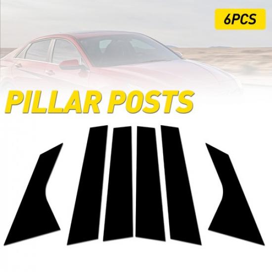 Glossy Car 6X Post Black Window Door For Pillar Elantra Trim Hyundai -