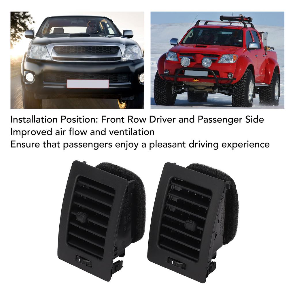 1 Pair Front Side AC Air Vent Outlet Grille 55660 0K051 Improves Ventilation for Hilux Vigo 2005 to 2015