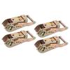 4PCS Tensor de trinquete para correa ancha 1116 Acero al carbono Trinquete Tensor de amarre 1500KGS Tracción