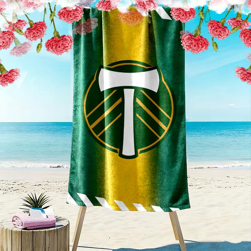 Portland Timbers Print Beach Towel, Large Soft Quick Dry Towel for Beach Camping Swimming