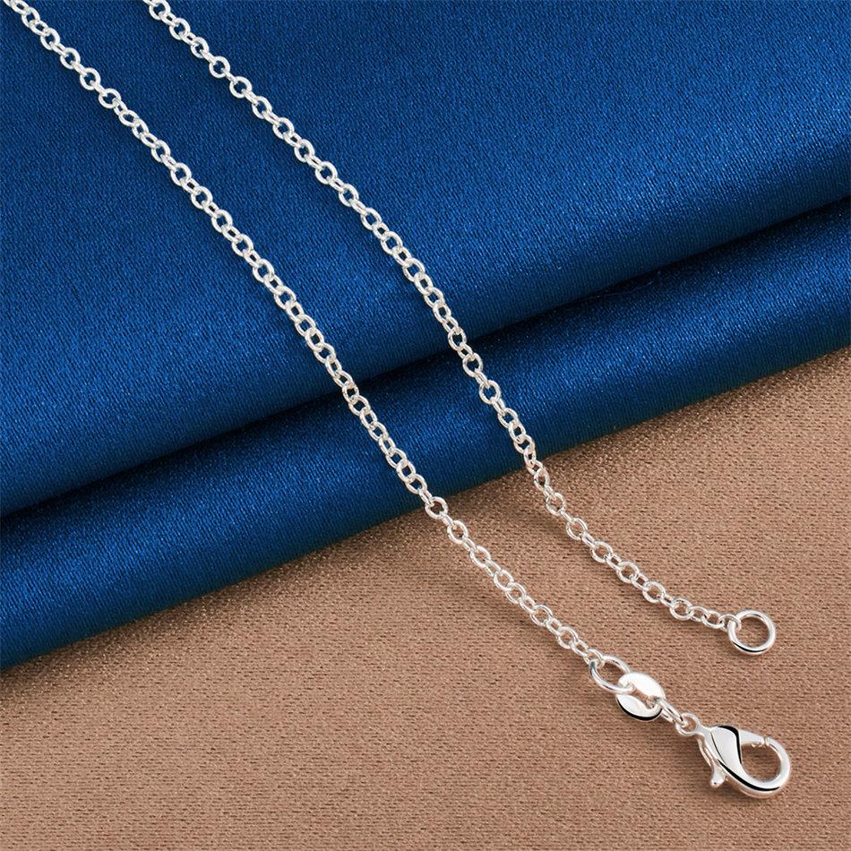 Charming 925 Sterling Silver Exquisite Hollow Heart Necklace Women's Fashion Party Wedding Gift Jewelry