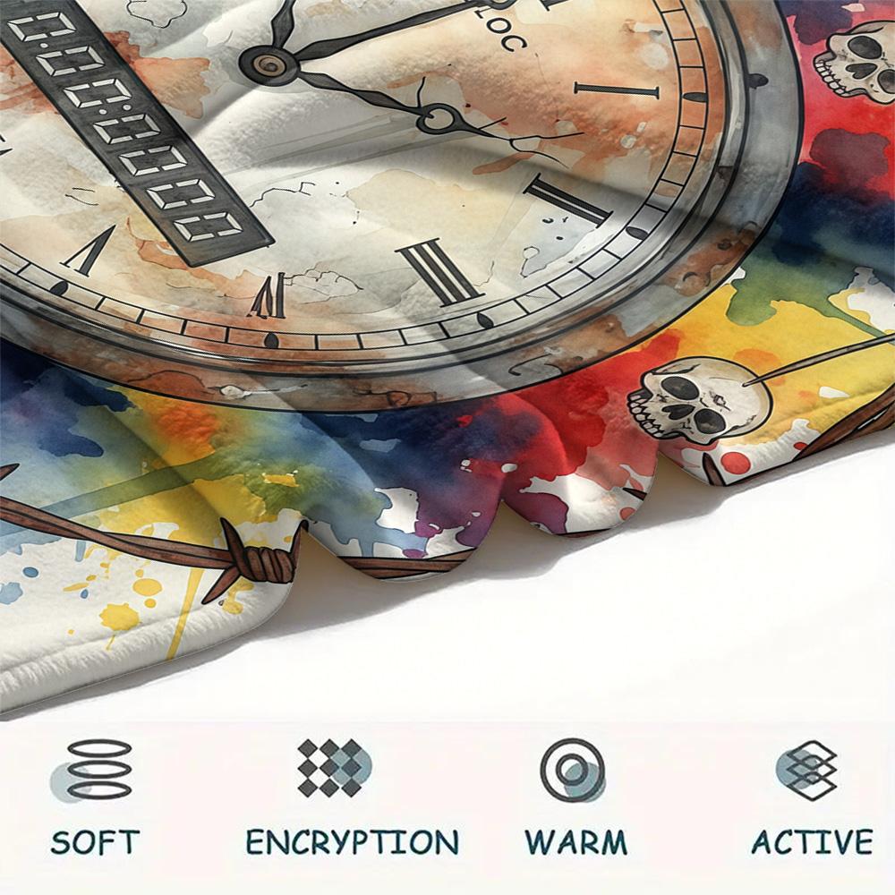 1PC Playing card style Print Flannel Blanket, High quality Comfortable for All Seasons, Home Decor, Warmth and Comfort