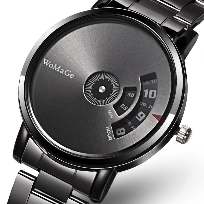 

WoMaGe Men Watches Fashion Creative Watches Men Stainless Steel Men Watches Quatrz Wristwatch Luxury Mens Clock horloge man