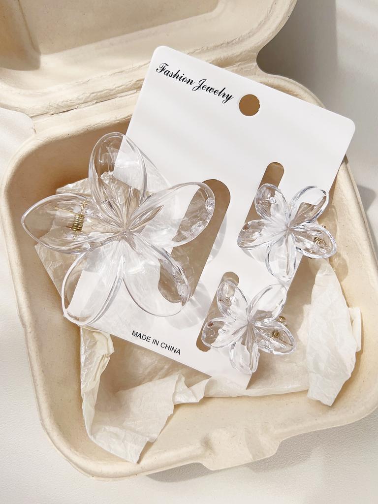 4 Stück Niedliche Blume Bananen Haarspangen für Dickes Haar, Starker Halt Rutschfest, Hawaiianisch, Haarschmuck für Frauen Mädchen Urlaubsgeschenk