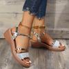 Summer New Plus Size 2025 Women's Shoes Wedge Fishmouth Women's Sandals