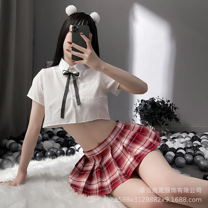 Brand Sexy Sexy Japanese Plaid Pure Student Wear JK Uniform Pleated Skirt Set