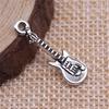 10 Stück 24x7mm Antik Silber Farbe Gitarre Charms Anhänger für Schmuckherstellung DIY Schmuckzubehör
