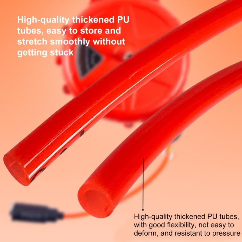 Space Saving Automatic Hoses Reel with Smooth Air Flows 180° Swivel Hoses Reel for Household and Professional Use