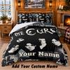 The Cure Pattern Bedding 3Pcs Set Custom Name, Bed Sheet And Pillowcases For Home Bedroom