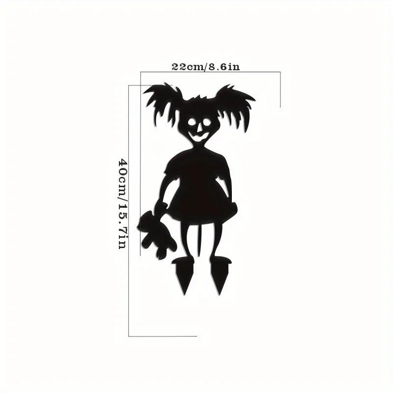 

1 шт. Хэллоуин Металлический кол для украшения сада ведьмы, водонепроницаемый металлический кол для украшения двора ведьмы на Хэллоуин, искусство животных на Хэллоуин чёрный