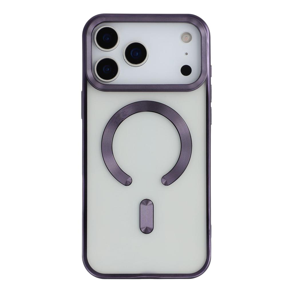 For iPhone 17 Pro Max Case Matte Electroplating Phone Cover Compatible with MagSafe