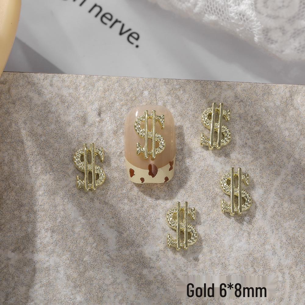 Luxury Metal Dollar Coin Nail Art Accessories - New Year Hot Seller
