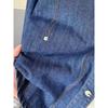 Spring Autumn Women's Light Wash Denim Jacket Loose Button Down Casual Jean Coat