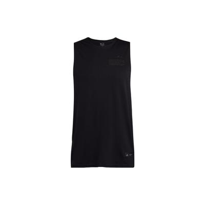 U Prly Sleeveless Round Neck Loose Fit Sports Tank Top Unisex Tops Black HK4514