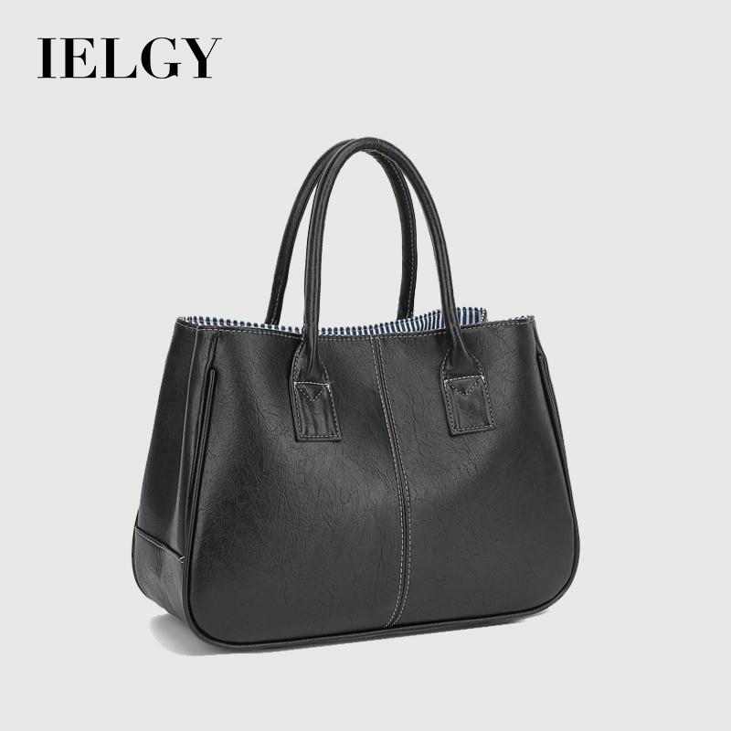 IELGY Ladies Handbag Large Capacity Commuter Soft Leather Tote Bag