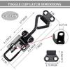 4 Pack Toggle Clamp Latch 4003 Style 1320lbs Capacity, Black Adjustable Toggle Clamps with Lock, Heavy Duty Latch Clamp with Quick Metal Release for
