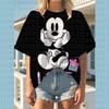 2026 Summer Oversized T-Shirt Women Short Sleeve T Shirts Woman Loose Clothing Mickey Mouse Print Female Tops O-Neck Tops