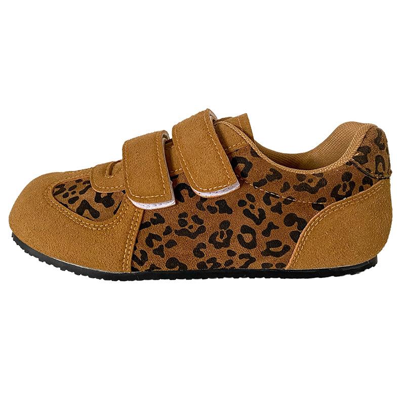 

A9864 latex insole Velcro leopard print German training shoes women s board shoes 2024 new Hong Kong style chic retro niche 35 верблюд