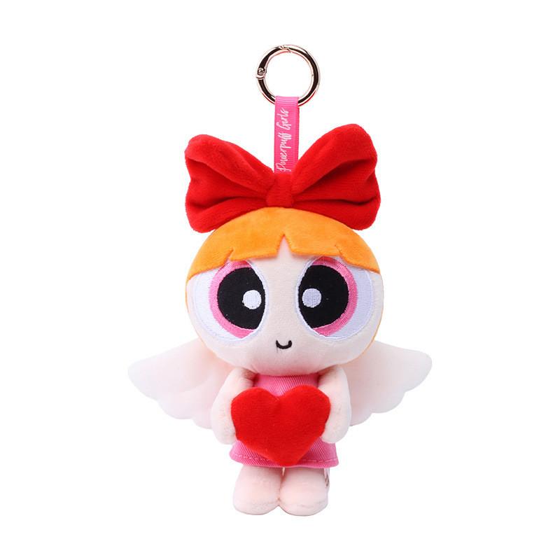 Girls Powerpuff The Angel Series Plush Pendant Blossom Love Wings Keychain