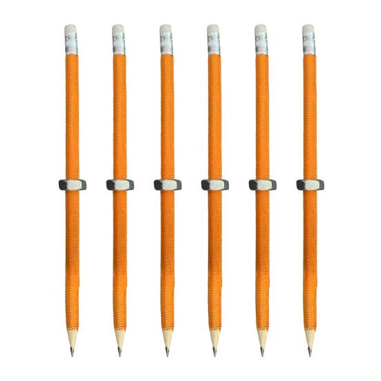 4/6/8 ks Matice Dekompresní Tužka Úleva od Stresu Závitová Dřevěná Tužka Školní Práce Úleva od Úzkosti Tichá Uklidňující Rotační Matice Fidget Tužka