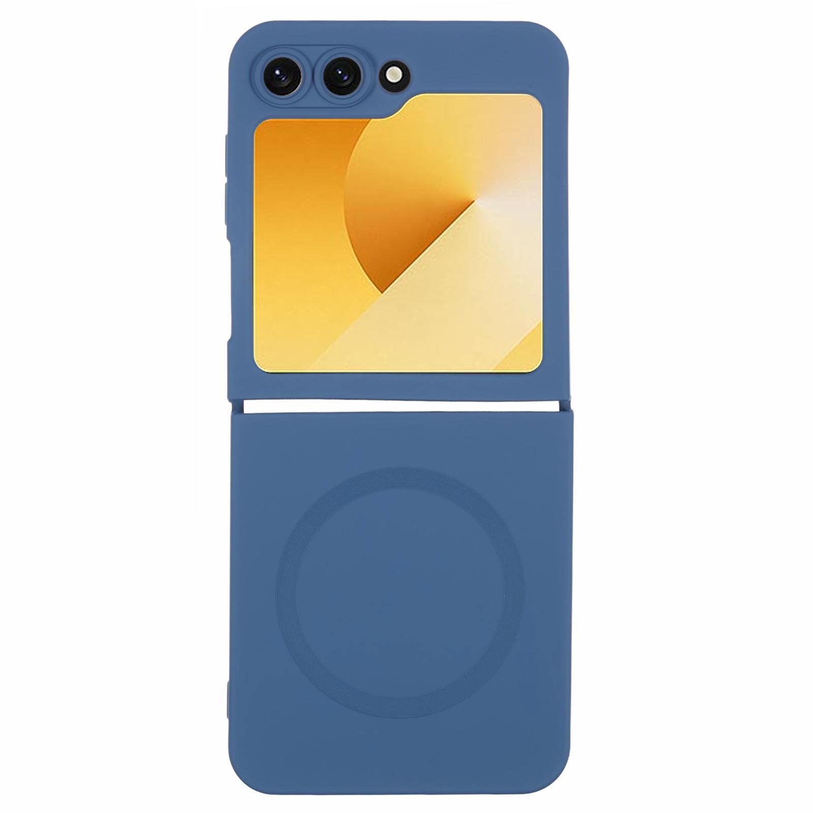 

For Samsung Galaxy Z Flip5 5G Case Shockproof TPU Phone Cover Compatible with MagSafe Sapphire
