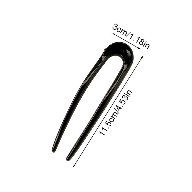 1Pc U-shaped Minimalist Hairpin Fashion Hair Sticks Women's Plastic Women Headwear Accessories