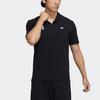 Adidas Wuji Series Logo Solid Short Sleeve Polo Shirt Men Tops Black GP0825