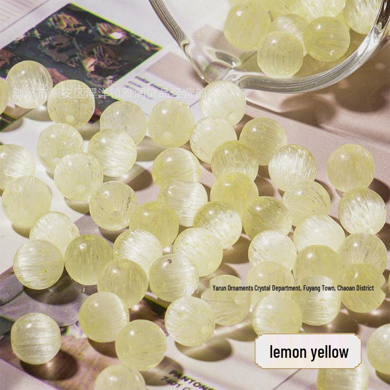 8mm Frosted Macaron Cat's Eye Glass Beads for DIY Jewelry Making