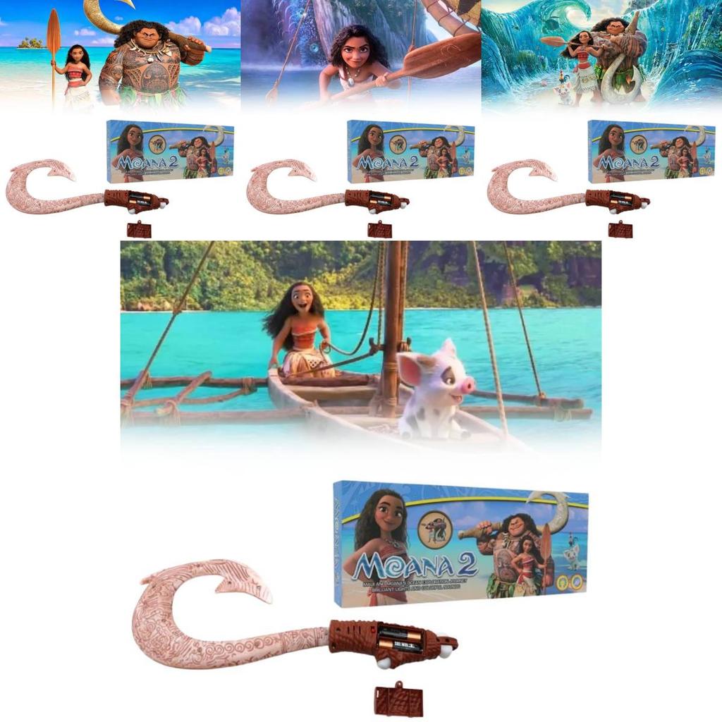 Colorful Ocean Adventure Moana Fish Hook Sword Toy With Sound And Lights For Kids