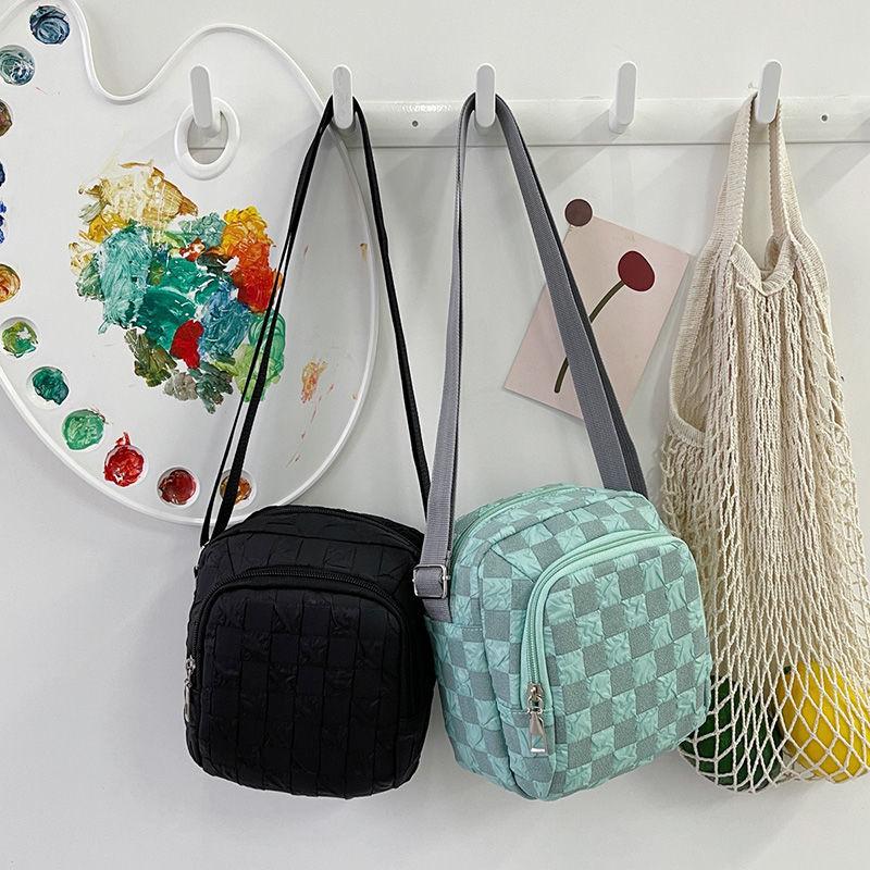 Plaid Cloth Bag Crossbody Mobile Phone Wallet Casual Versatile Mini Bag Multi-layer Women's Bag