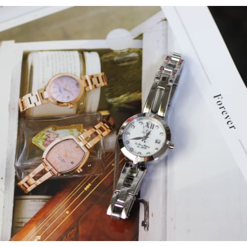 Forever" Women's Watch, 10 ATM Water Resistant, 10-Year Battery Movement, Easy Strap Adjustment! No Tools Required, Popular Bracelet Watch with Calen