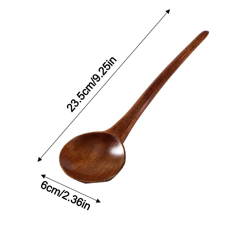 Durable Big Strainer Long-Handled Spoon Wood Handle Anti-scald Wooden Spoon Durable Japanese Spoon Cooking