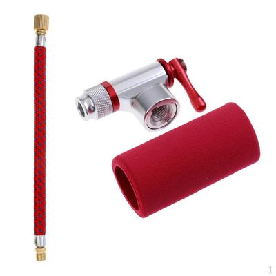 Fahrradpumpe Mini Tragbar Radfahren Mountainbike Reifenaufpumper und 16,5cm Verlängerungsschlauch