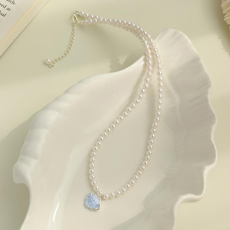 

Жемчужная хрустальная ракушка кулон ожерелье темперамент элегантный универсальный чокер легкая роскошь высокий класс нишевые украшения