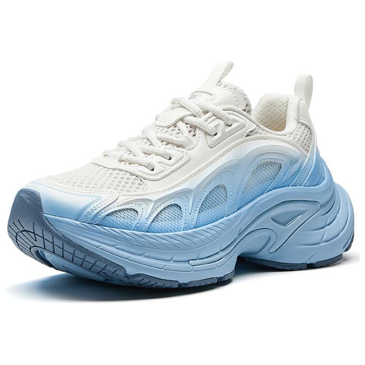 Anta Fuyiao LT Trendy Versatile Casual Non-Slip Wear-Resistant Breathable Low-Top Dad Shoes Women sneaker White Blue 122528857-3