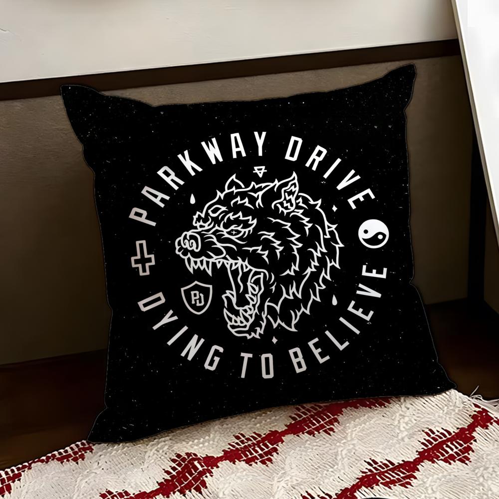 

Parkway DDrive Band Cushion Cover Reversible Soft Durable Pillow Cover Home Car MultiScene Use for Daily Comfort 30X30cm