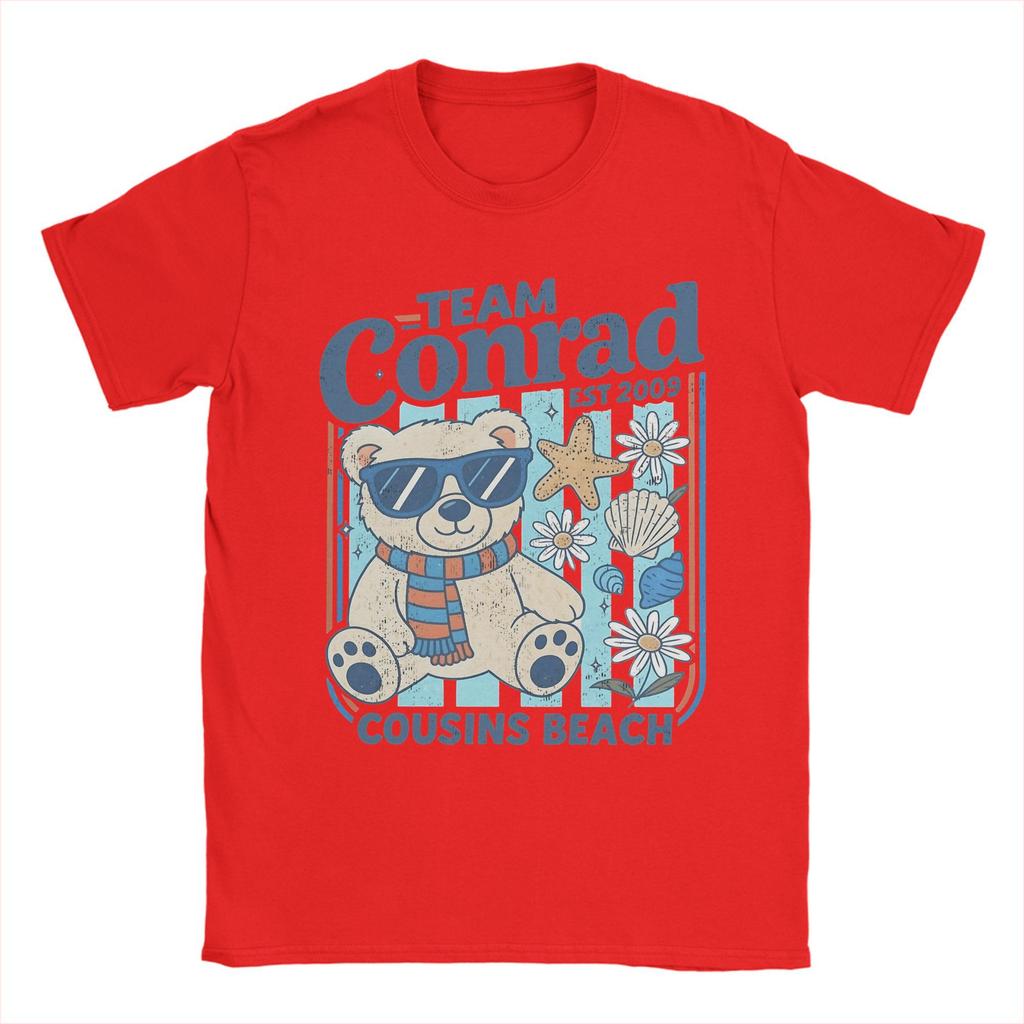 Team Conrad Cousins Beach  The Summer I Turned Pretty 100 Cotton T Shirt For Men Summer TShirts O Neck Tees Plus Size Tops