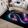 Colorful Swan Chair Mat: Office Carpet, Oversized Rug for Home Decor, Sofa Mat, Desk Pad Gift Suitable for Bedroom, Living Room, Any Room